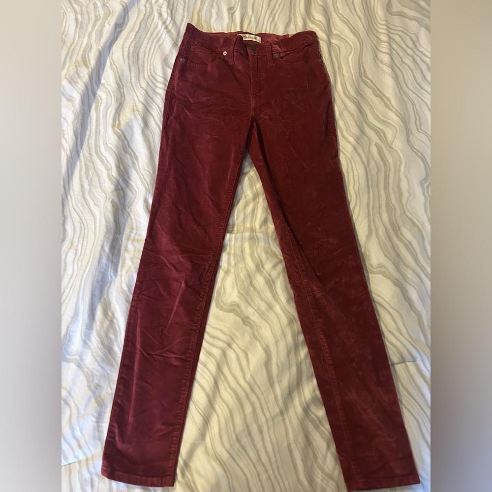 Madewell Burgundy Corduroy Trousers